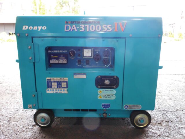 DA-3100SS-IV　100V　3.1KVAインバ－タ　　 デンヨ－　中古発電機