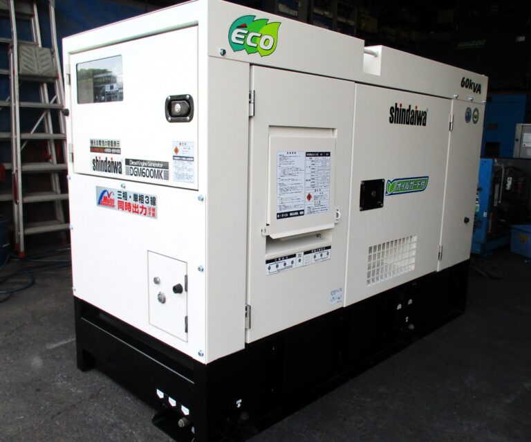 DGM600MK 60KVA 中古発電機 新ダイワ 三相・単相同時出力 オイルガード付 低稼働