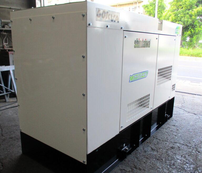 DGM600MK 60KVA 中古発電機 新ダイワ 三相・単相同時出力 オイルガード付 低稼働