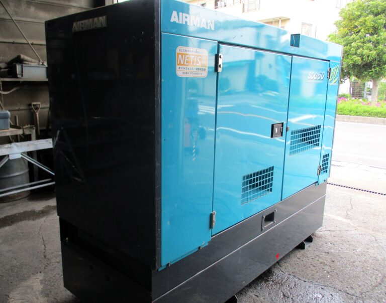 SDG60S-7A6 60KVA 中古発電機 AIRMAN 200⇔400V切替仕様 大容量燃料タンク オイルフェンス一体型