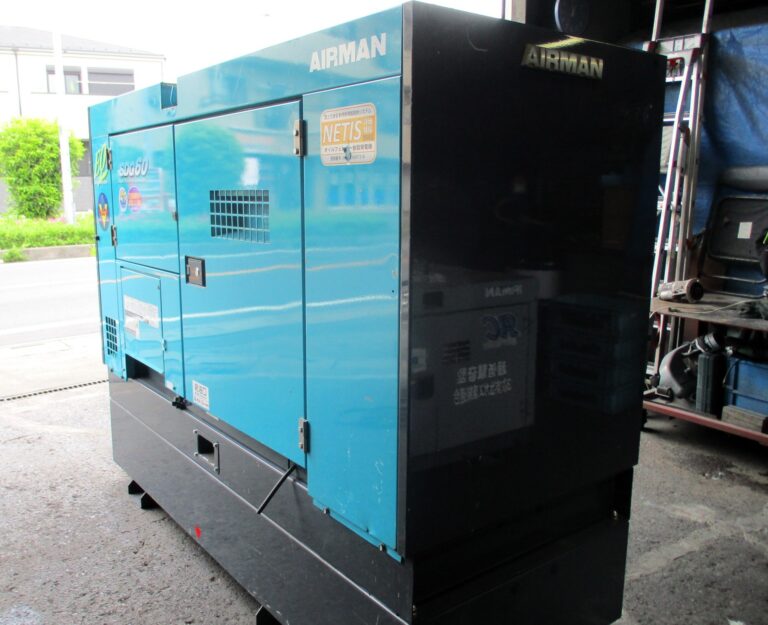 SDG60S-7A6 60KVA 中古発電機 AIRMAN 200⇔400V切替仕様 大容量燃料タンク オイルフェンス一体型