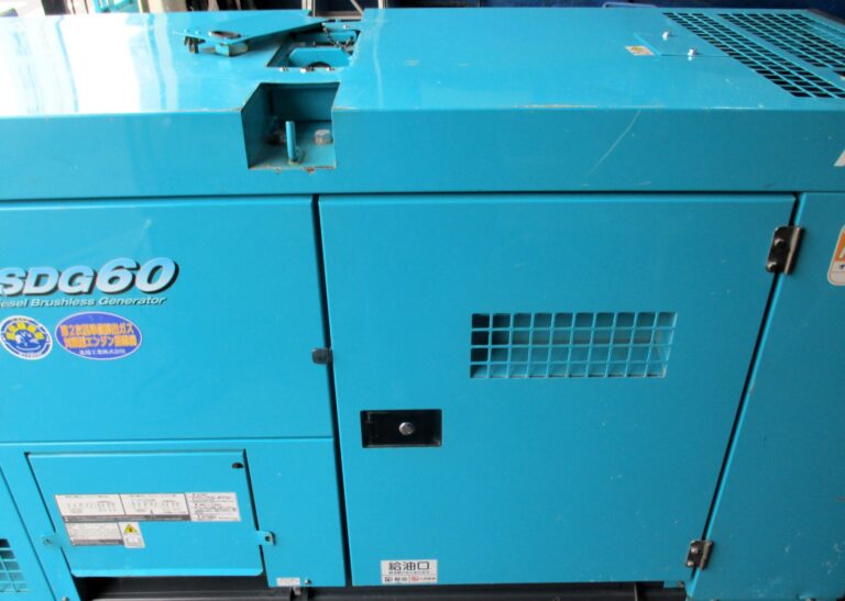 SDG60S-7A6 60KVA 中古発電機 AIRMAN 200⇔400V切替仕様 大容量燃料タンク オイルフェンス一体型