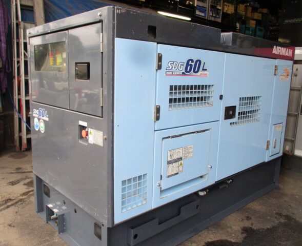 SDG60SL-5B1　60KVA　中古発電機　AIRMAN　200⇔400V切替仕様　ｵｲﾙﾌｪﾝｽ一体型