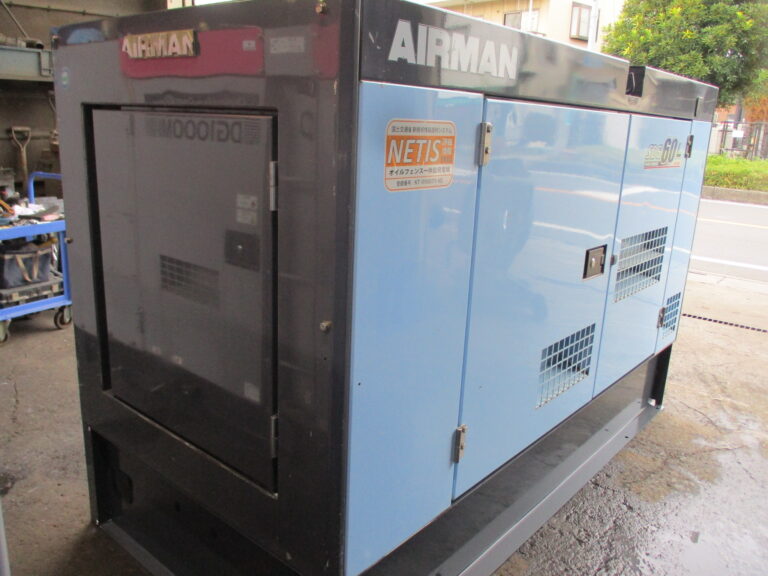 SDG60SL-5B1　60KVA　中古発電機　AIRMAN　200⇔400V切替仕様　ｵｲﾙﾌｪﾝｽ一体型