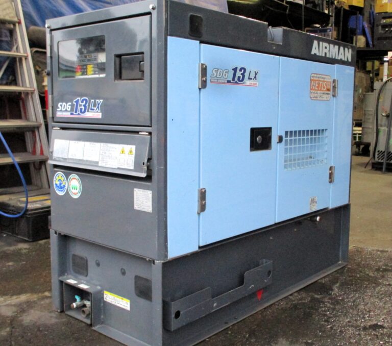 SDG13LX　13KVA　中古発電機　AIRMAN　ﾘｰｸｶﾞｰﾄﾞ・ﾋﾞｯｸﾀﾝｸ　三相⇔単相切替仕様