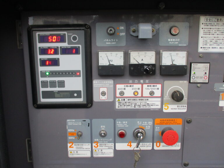 DCA-45LSKE 45KVA 中古発電機 デンヨー ワンタッチ切替方式3電源機 エコベース
