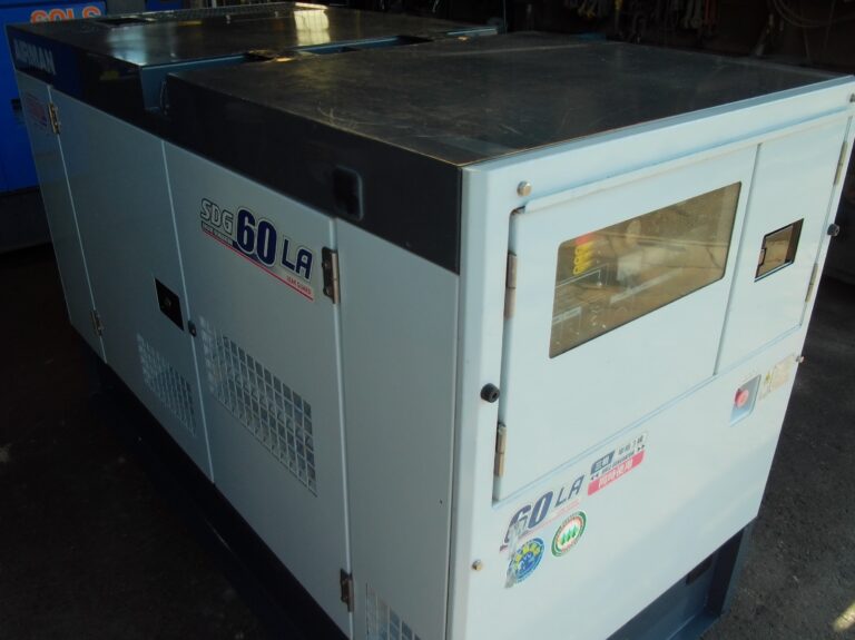 SDG60LA-5B1 60KVA 中古発電機 AIRMAN 三相⇔単相3線同時使用 オイルガード