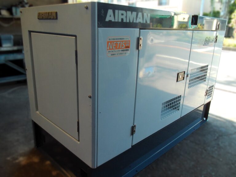 SDG60LA-5B1 60KVA 中古発電機 AIRMAN 三相⇔単相3線同時使用 オイルガード