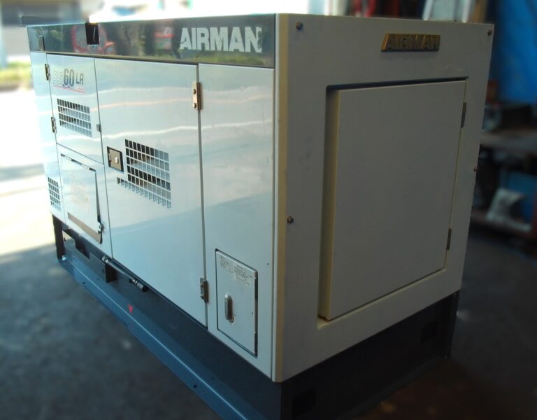 SDG60LA-5B1 60KVA 中古発電機 AIRMAN 三相⇔単相3線同時使用 オイルガード