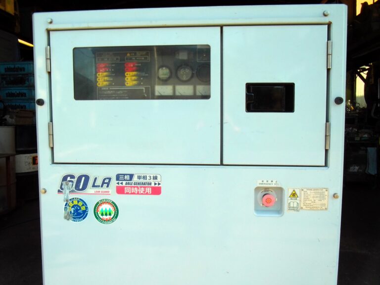 SDG60LA-5B1 60KVA 中古発電機 AIRMAN 三相⇔単相3線同時使用 オイルガード