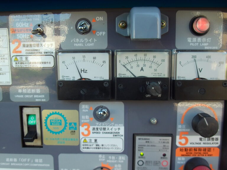 DCA-25LSK 25KVA 中古発電機 デンヨー ワンタッチ切替方式3電源機